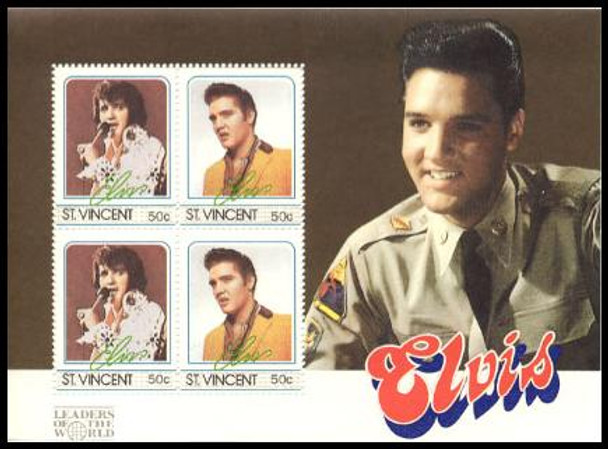 874 - 881 / Elvis Presley Set of 8 Stamps and 4 Souvenir Sheets from St Vincent