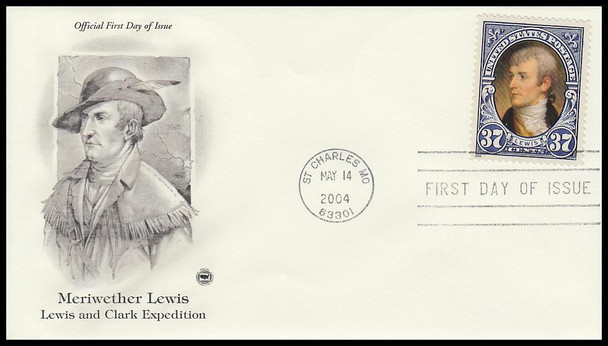 3854 - 3856 / 37c Lewis and Clark Expedition Bicentennial St. Charles, MO Postmark Set of 3 PCS 2004 FDCs