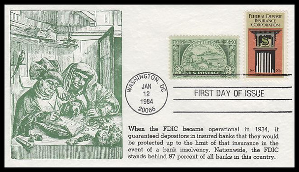 2071 / 20c FDIC Combo K.M.C. Venture 1984 First Day Cover
