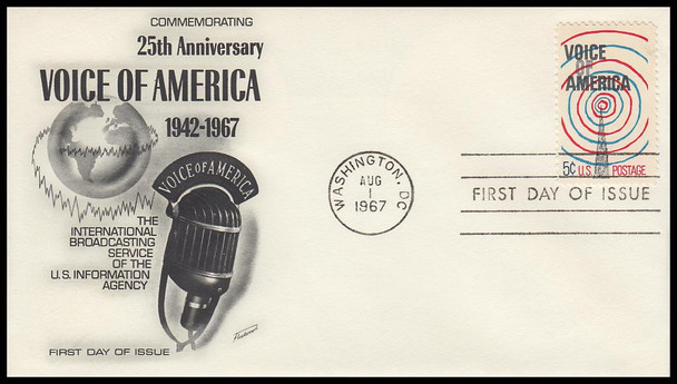 1329 / 5c Voice of America 1967 Fleetwood First Day Cover