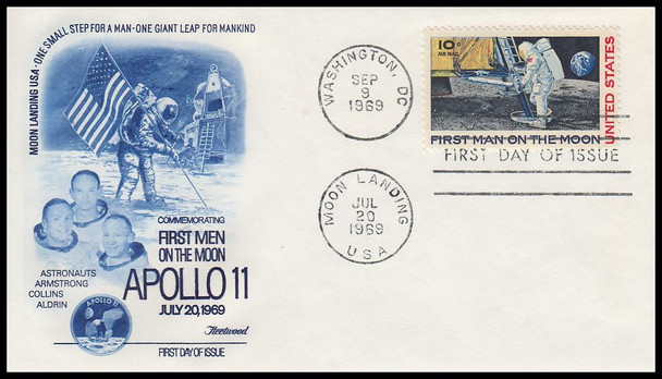 C76 / 10c Moon Landing Regular and Error Set Fleetwood 1969 FDCs