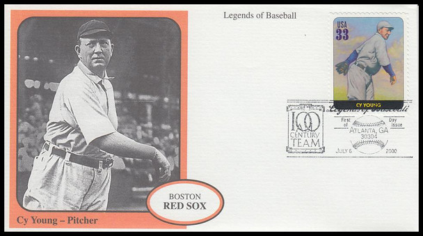 3408a - t  / 33c Legends of Baseball Set of 20 Mystic 2000 FDCs (Cachets are off center on some envelopes)