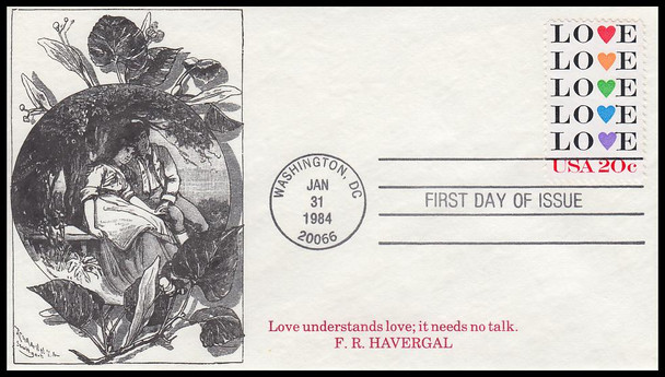2072 / 20c Love K.M.C. Venture 1984 First Day Cover