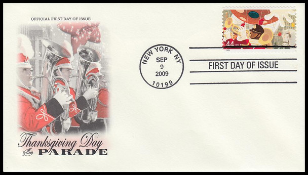 4417 - 4420 / 44c Thanksgiving Day Parade Set of 4 Artcraft 2009 FDCs