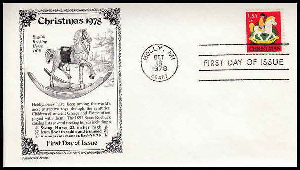 1769 / 15c Hobby Horse 1978 Aristocrat Cachets First Day Cover