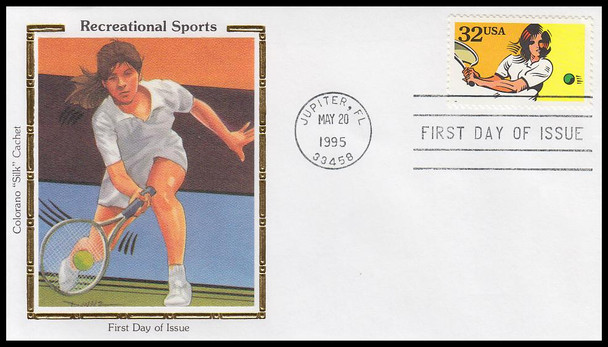 2961 - 2965 / 32c Recreational Sports Set of 5 Colorano Silk 1995 FDCs