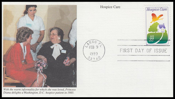 3276 / 33c Hospice Care 1999 Mystic FDC