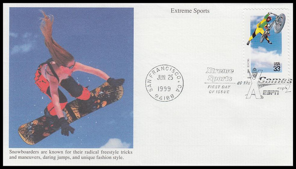 3322 / 33c BMX Biking : Xtreme Sports 1999 Mystic FDC