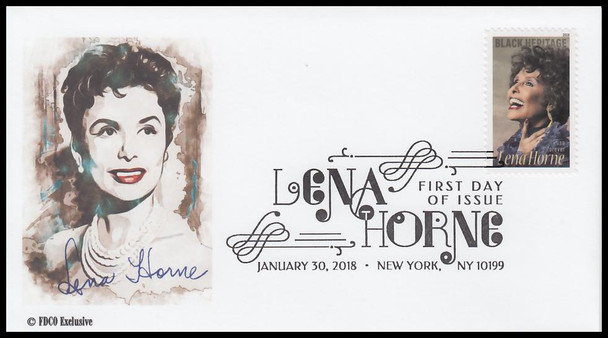 5259 / 50c Lena Horne 2018 FDCO Exclusive First Day Cover