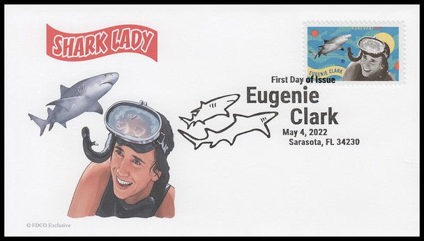 5693 / 58c Eugenie Clark 2022 FDCO Exclusive First Day Cover