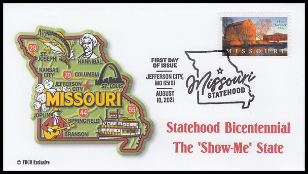 5626 / 55c Missouri Statehood 2021 FDCO Exclusive First Day Cover