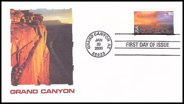 C135 / 60c Grand Canyon Airmail 2000 Fleetwood FDC