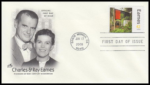 4333 a - p / 42c Charles & Ray Eames : Modern Design Set of 16 with Machine Cancel Artcraft 2008 FDCs