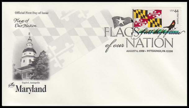 4293 - 4302 / 44c Flags of Our Nation with PNC Set of 10 Artcraft 2009 FDCs