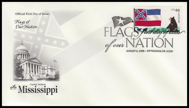 4293 - 4302 / 44c Flags of Our Nation with PNC Set of 10 Artcraft 2009 FDCs