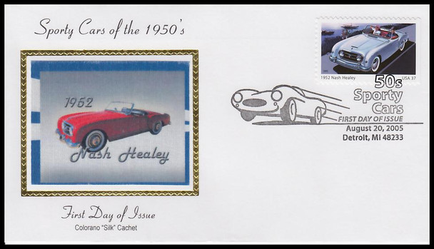 3931 - 3935 / 37c Sporty Cars of the 50's Set of 5 Colorano Silk 2005 First Day Covers