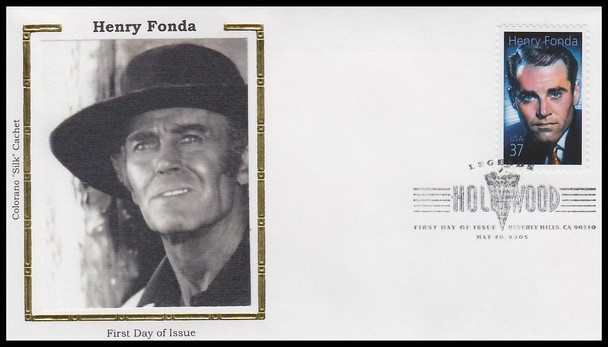 3911 / 37c Henry Fonda PSA : Legends of Hollywood Series Colorano Silk 2005 First Day Cover