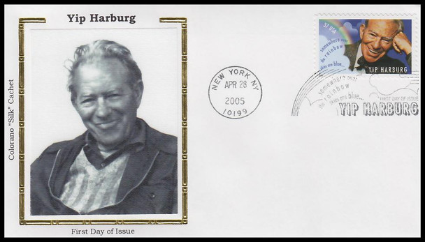 3905 / 37c Yip Harburg PSA : Over the Rainbow Colorano Silk 2005 First Day Cover