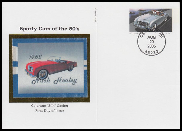 UX440 - UX444 / 23c Sporty Cars of the 50's Set of 5 Colorano Silk 2004 First Day Covers