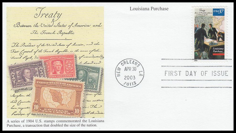 3782 / 37c Louisiana Purchase 2003 Mystic First Day Cover - First