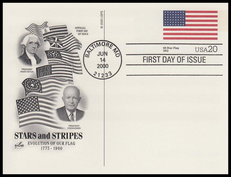 豆本【限定2000部】Historic American Flags UX317 - UX336 / 20c Stars and Stripes : Historic American Flags