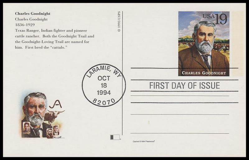 UX178 - UX197 / 19c Legends of the West : Laramie, WY Postmark Set