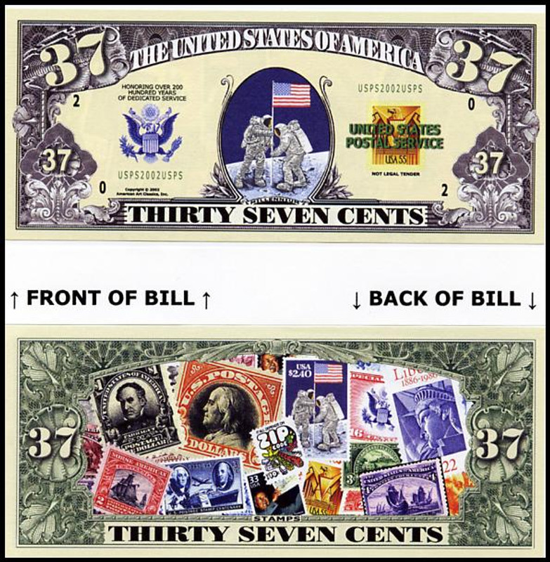 Postage Stamps Philatelic USPS Set of 5 Novelty Commemorative Bills - First  Day Covers Online
