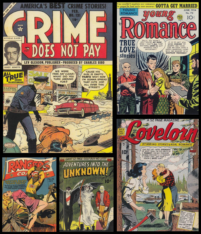 洋画　絵 Art of Classic Comics From the 1950s - Lot of 5 - 3 ¾