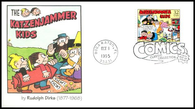 3000a - t / 32c Classic Comic Strips Set of 20 Fleetwood 1995 FDCs