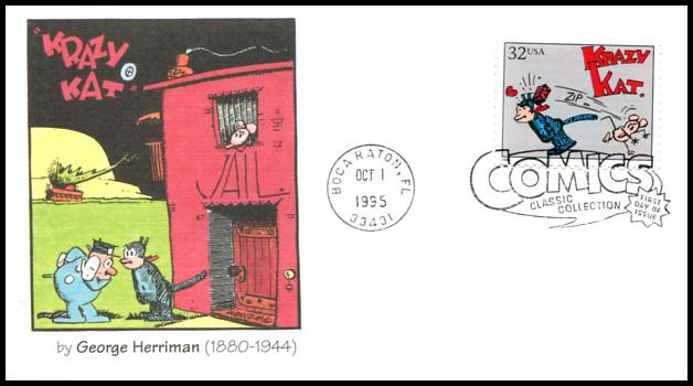 3000a - t / 32c Classic Comic Strips Set of 20 Fleetwood 1995 FDCs