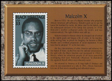 Malcolm X : Black Heritage Stamp Collectible Jumbo Postcard