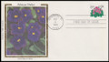 2486 / 29c African Violets Booklet Single 1993 Colorano Silk First Day Cover