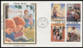 2788a / 29c Classic Children's Books Se-Tenant Block Colorano Silk 1993 First Day Covers