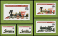 2843 - 2847 / 29c Locomotives Set of 5 Collectible Postcards