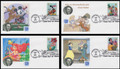 3912 - 3915 / 37c Celebration : Art of Disney Series Set of 4 Finger Lakes Stamp Club 2005 First Day Covers