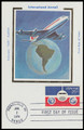 C89 / 25c Plane and Globes 1976 Colorano Silk First Day of Issue Maxi Cards