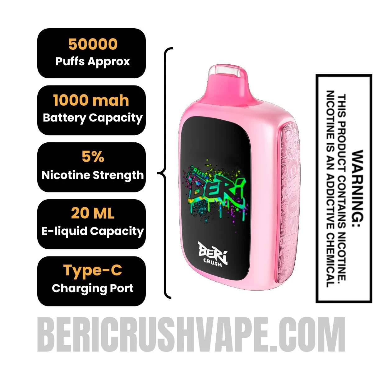 Triple_Berry_Beri_Crush_50K_Disposable_Vape_Specifications