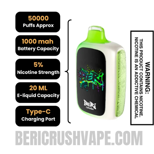 Super_Mint_Beri_Crush_50K_Disposable_Vape_Specifications