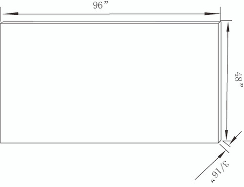 BP4896 (5/8" thickness)- White Shaker