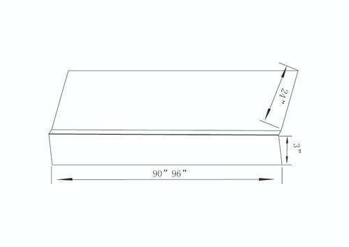 RRP96(1.5"X96")  - White Shaker