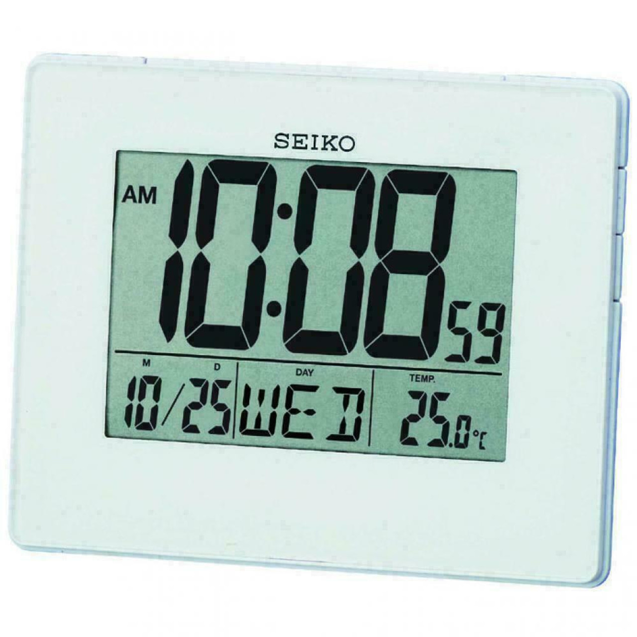 LCD desk clock from SEIKO QHL057W RRP £ Our Price £ - Francis  James Jewellers