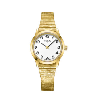 Rotary Ladies Gold Plated Expanding Bracelet Watch  LB00762 £118.95