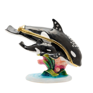 Treasured Trinkets by Stratton- Mother Orca & Baby Whale