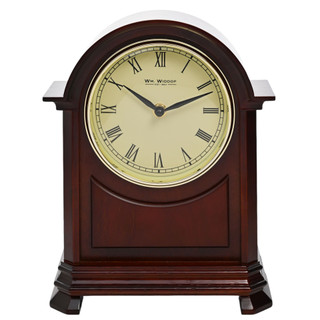 Wm Widdop Dark Walnut Finish Arched Mantel Clock £64.95