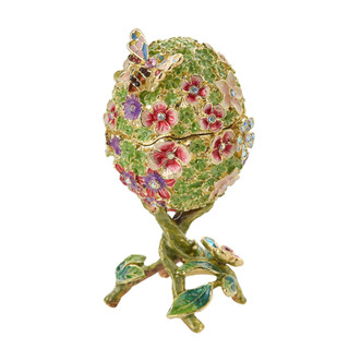 Treasured Trinkets - Floral Foilage Egg