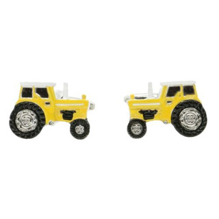 Yellow Tractor Cufflinks