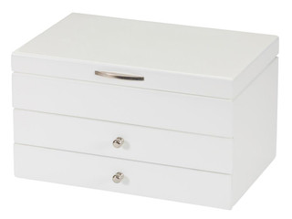 Mele & Co White Wooden Jewellery Box