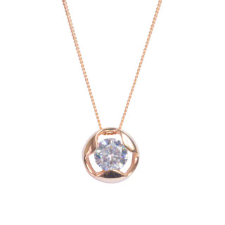 Espree Rose Blush Cut Cubic Zircona Pendant