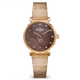 Rotary Ladies Rose Mesh Bracelet Watch RLB10038/16 RRP £169.00 Use code GKNO270OR8ER for 20% Discount