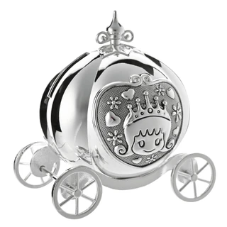 Bambino Silver Plated Coach Moneybox